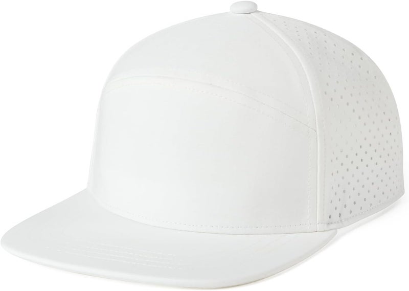 FEINION Men Flat Brim Adjustable Performance Hat Snapback Laser Perforated Baseball Cap - Image 2